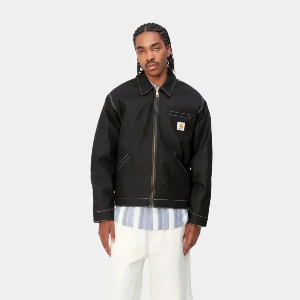 Carhartt WIP Og Detroit Jakke (Forar) | Sort (Stiv) Outlet