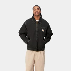 Carhartt WIP Og Detroit Jakke (Forar) | Sort (Stenvasket) Cheap