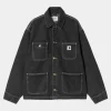 Carhartt WIP Og Michigan Frakke Til Kvinder (Forar) - Denim | Sort (Stenvasket) Outlet