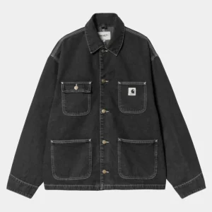 Carhartt WIP Og Michigan Frakke Til Kvinder (Forar) - Denim | Sort (Stenvasket) Outlet