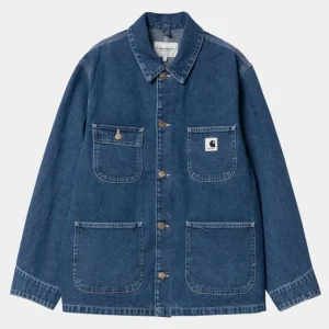 Carhartt WIP Og Michigan Frakke Til Kvinder (Forar) - Denim | Bla (Stenvasket) Store