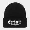 Carhartt WIP Onyx Beanie | Sort Hvid New