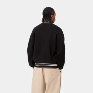 Carhartt WIP Onyx Cardigan | Sort/Voks Best Sale