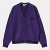 Carhartt WIP Onyx Cardigan | Tyrian / Sort Hot