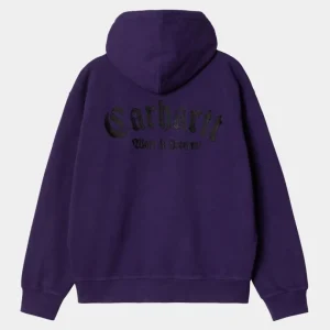 Carhartt WIP Onyx Script Sweatshirt Med Haette | Tyrian Cheap