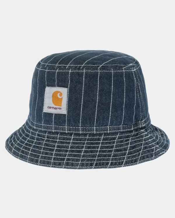 Carhartt WIP Orlean Stripe Bucket Hat | Bla/Hvid (Stenvasket) Shop