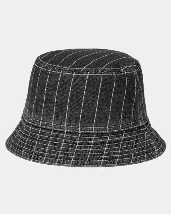 Carhartt WIP Orlean Stripe Bucket Hat | Sort/Hvid (Stenvasket) Sale