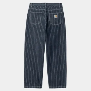 Carhartt WIP Orlean Stripe Bukser | Bla/Hvid (Stenvasket) Shop