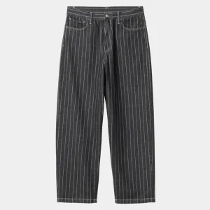 Carhartt WIP Orlean Stripe Bukser | Sort/Hvid (Stenvasket) Clearance