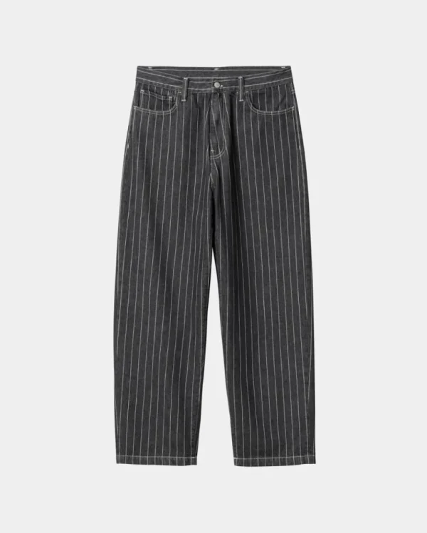 Carhartt WIP Orlean Stripe Bukser | Sort/Hvid (Stenvasket) Clearance