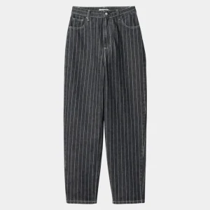 Carhartt WIP Orlean Stripe Bukser Til Kvinder | Sort/Hvid (Stenvasket) Best