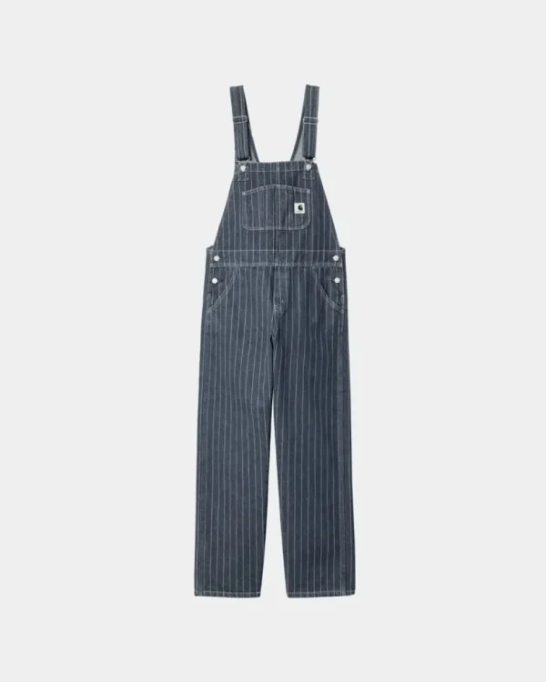 Carhartt WIP Orlean Stripe Hagesmaek Til Kvinder Lige | Bla/Hvid (Stenvasket) Outlet