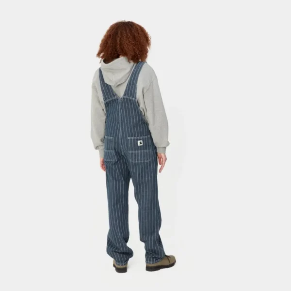 Carhartt WIP Orlean Stripe Hagesmaek Til Kvinder Lige | Bla/Hvid (Stenvasket) Outlet