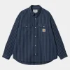 Carhartt WIP Orlean Stripe Skjorte | Bla / Hvid Sale