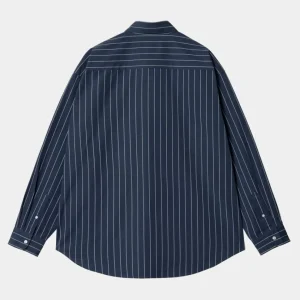 Carhartt WIP Orlean Stripe Skjorte | Bla / Hvid Sale