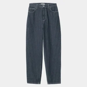 Carhartt WIP Orlean Stripe-Bukser Til Kvinder | Bla/Hvid (Stenvasket) New