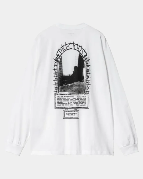 Carhartt WIP Precious Langaermet T-Shirt | Hvid Best Sale