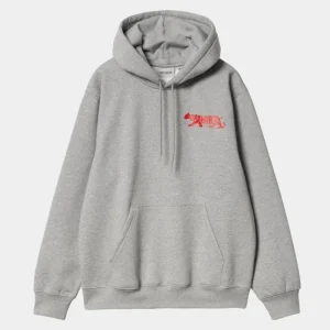 Carhartt WIP Rocky Script Sweatshirt Med Haette | Gra Lyng Best Sale