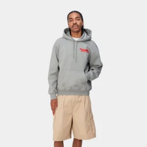 Carhartt WIP Rocky Script Sweatshirt Med Haette | Gra Lyng Best Sale