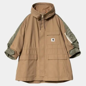 Carhartt WIP Sacai X And X Nylon Twill Frakke | Beige / Khaki Clearance