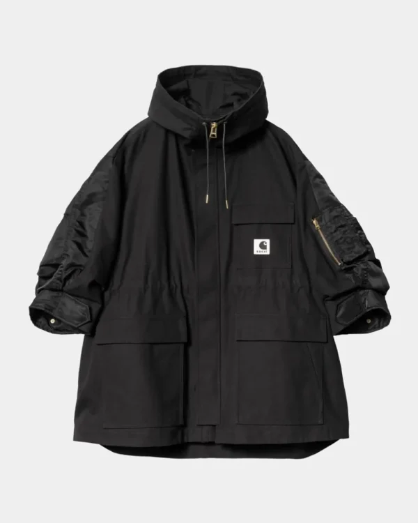 Carhartt WIP Sacai X And X Nylon Twill Frakke | Sort New