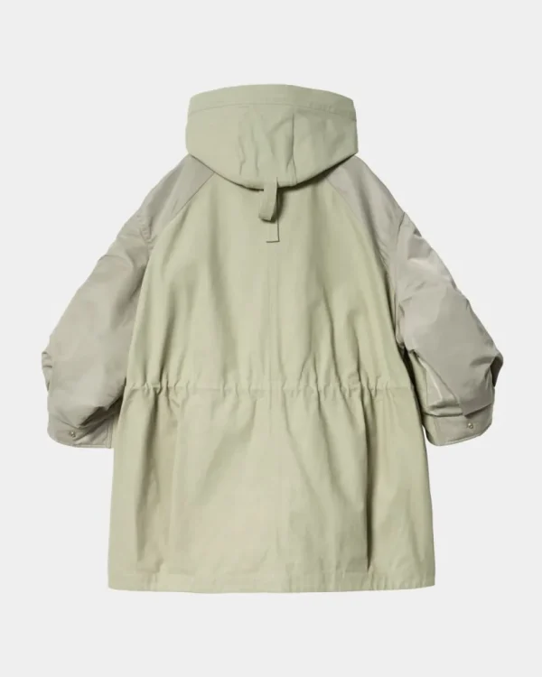 Carhartt WIP Sacai X And X Nylon Twill Frakke | Lysegron / Lys Khaki Clearance