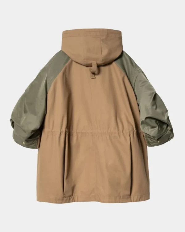 Carhartt WIP Sacai X And X Nylon Twill Frakke | Beige / Khaki Clearance