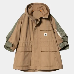 Carhartt WIP Sacai X And X Nylon Twill Frakke | Beige / Khaki Clearance