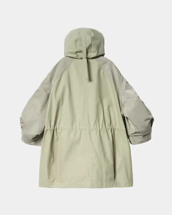 Carhartt WIP Sacai X And X Nylon Twill Frakke | Lysegron / Lys Khaki Clearance