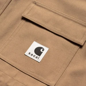 Carhartt WIP Sacai X And X Nylon Twill Frakke | Beige / Khaki Clearance