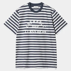 Carhartt WIP Scotty Stripe Atletisk T-Shirt | Bla / Sonic Solv Cheap