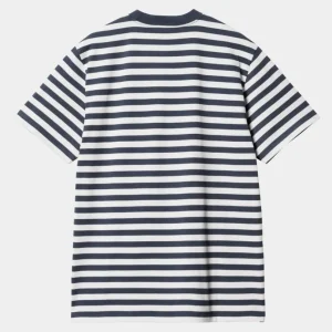 Carhartt WIP Scotty Stripe Atletisk T-Shirt | Bla / Sonic Solv Cheap