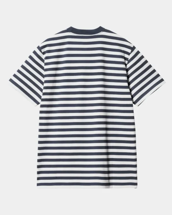 Carhartt WIP Scotty Stripe Atletisk T-Shirt | Bla / Sonic Solv Cheap