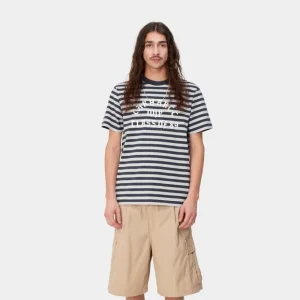 Carhartt WIP Scotty Stripe Atletisk T-Shirt | Bla / Sonic Solv Cheap