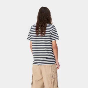 Carhartt WIP Scotty Stripe Atletisk T-Shirt | Bla / Sonic Solv Cheap