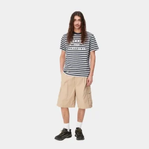 Carhartt WIP Scotty Stripe Atletisk T-Shirt | Bla / Sonic Solv Cheap