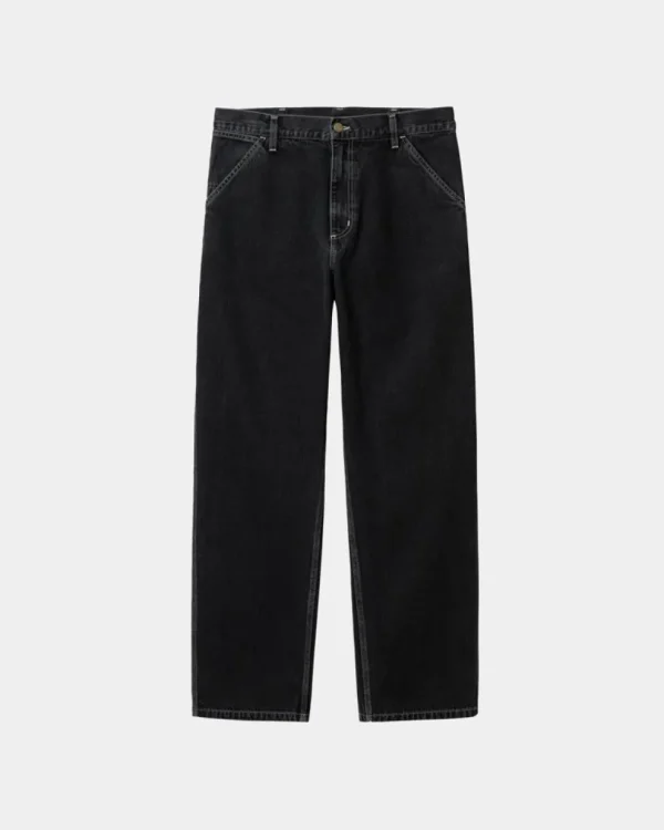 Carhartt WIP Simple Pant - Denim | Sort (Heavy Stone Vask) Outlet