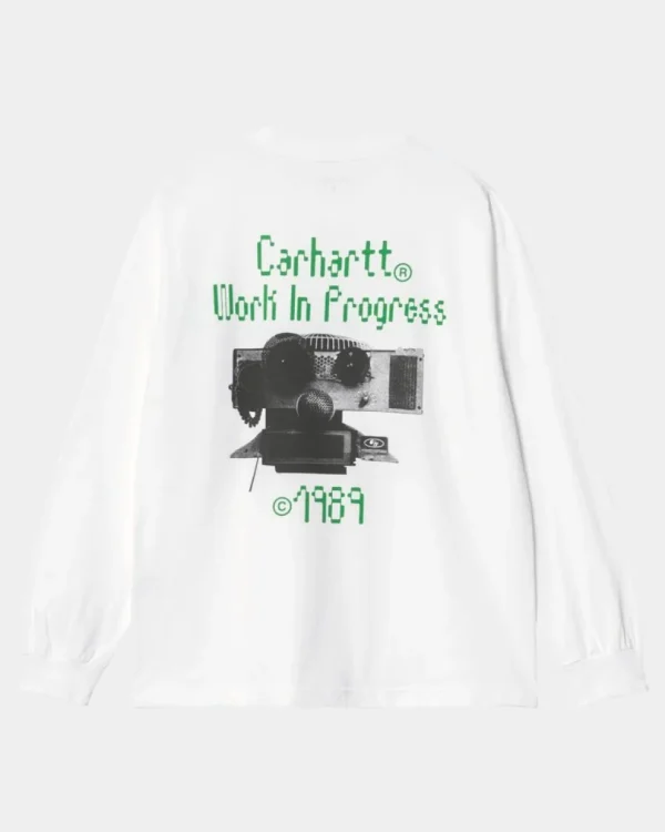 Carhartt WIP Soundface Langaermet T-Shirt | Hvid Best