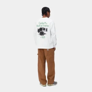 Carhartt WIP Soundface Langaermet T-Shirt | Hvid Best