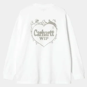 Carhartt WIP Spree Langaermet T-Shirt | Hvid Shop