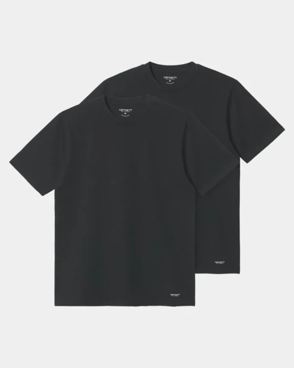 Carhartt WIP Standard T-Shirt Med Rund Hals (2 Pack) | Sort + Sort Best Sale