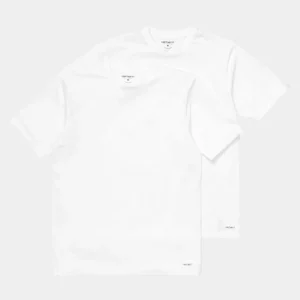 Carhartt WIP Standard T-Shirt Med Rund Hals (2 Pack) | Hvid + Hvid Clearance