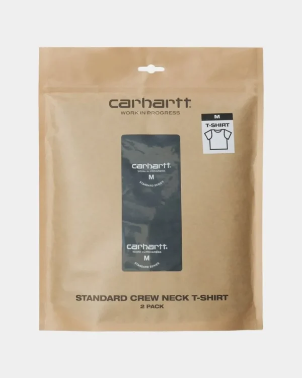 Carhartt WIP Standard T-Shirt Med Rund Hals (2 Pack) | Sort + Sort Best Sale