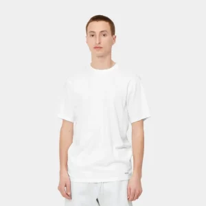 Carhartt WIP Standard T-Shirt Med Rund Hals (2 Pack) | Hvid + Hvid Clearance