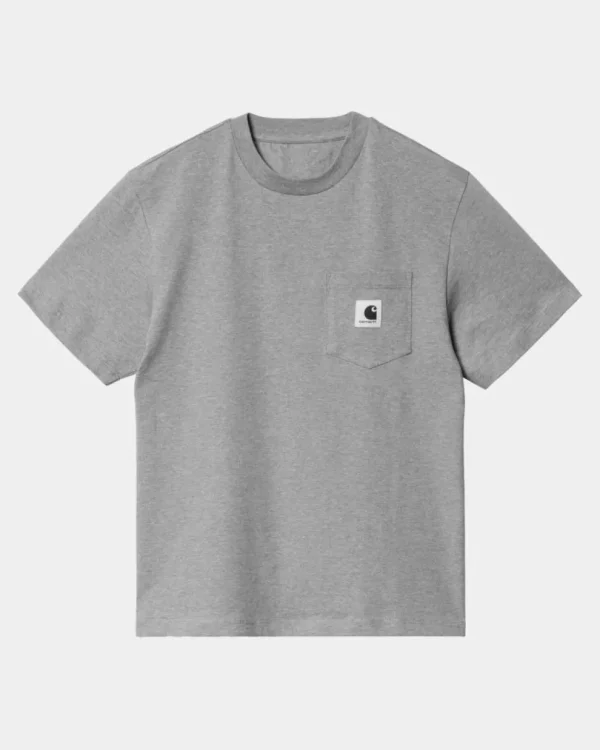 Carhartt WIP T-Shirt Med Lommer Til Kvinder | Gra Lyng Flash Sale