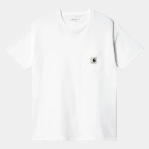 Carhartt WIP T-Shirt Med Lommer Til Kvinder | Hvid Discount