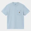 Carhartt WIP T-Shirt Med Lommer Til Kvinder | Frostet Bla Cheap