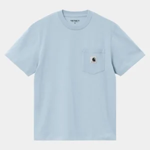 Carhartt WIP T-Shirt Med Lommer Til Kvinder | Frostet Bla Cheap