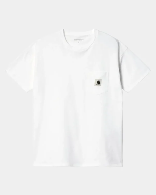 Carhartt WIP T-Shirt Med Lommer Til Kvinder | Hvid Discount