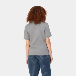 Carhartt WIP T-Shirt Med Lommer Til Kvinder | Gra Lyng Flash Sale